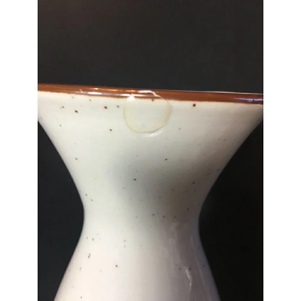 Otagiri 1970s Goblets & Carafe Set Wine Chalice Stoneware Pansy Floral Footed - Picture 12 of 12